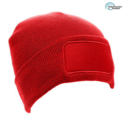 Image of Recycled Rectangular Patch Beanie Hat