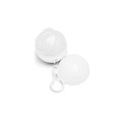 Image of Xina rain poncho in storage ball with keychain